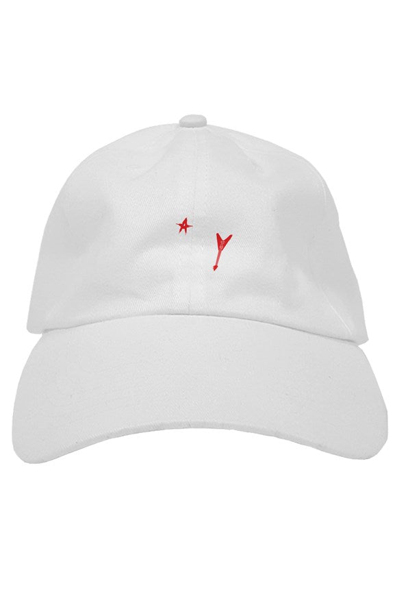 White Rockstar Lifestyle Dad Hat (White Lettering)