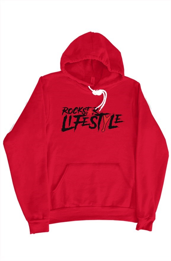 rockstar lifestyle hoody red/black lettering