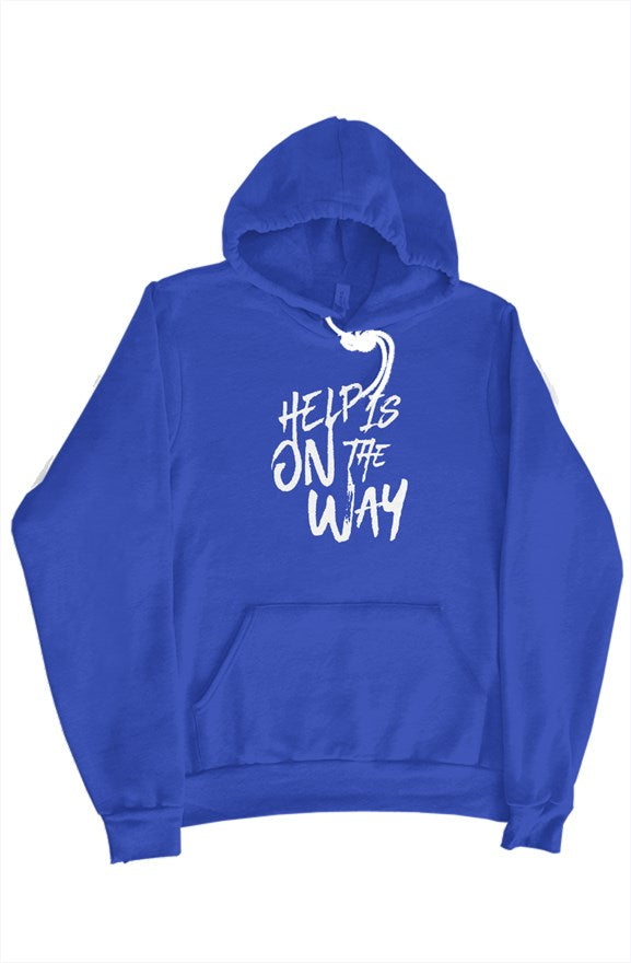 Help Is On The Way Pullover Hoodie - True Blue/WHT