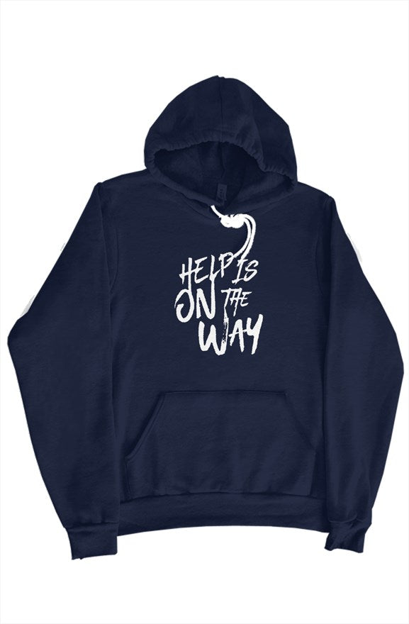 Help Is On The Way Pullover Hoodie - Navy/WHT Lett