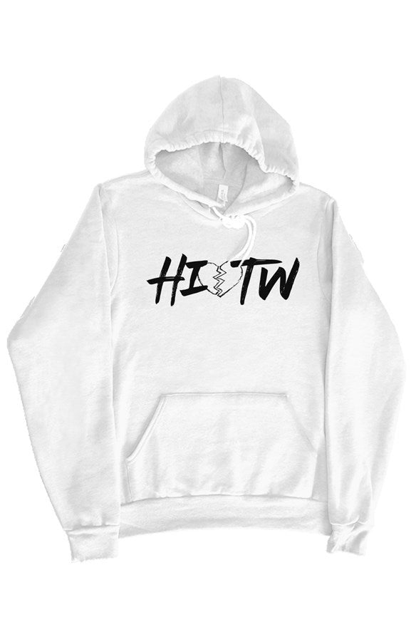 HIOTW Broken Heart Pullover Hoodie - White/BLK Let