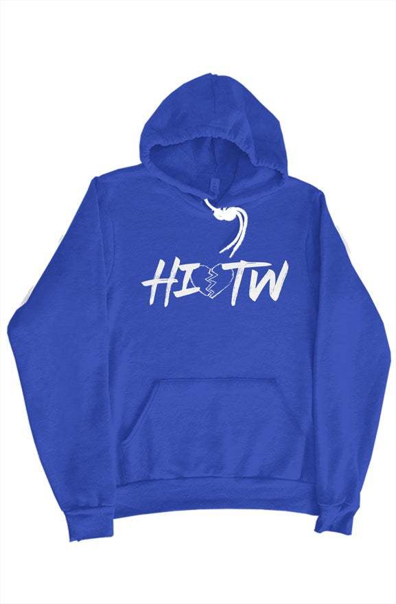 HIOTW Broken Heart Pullover Hoodie - True Blue/WHT