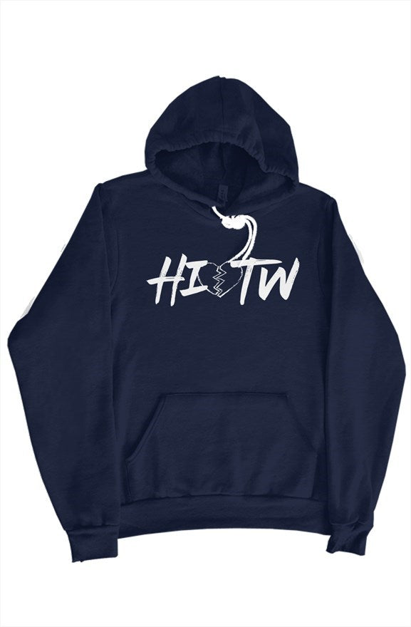 HIOTW Broken Heart Pullover Hoodie - Navy/WHT Lett