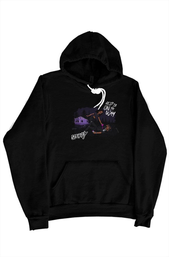 Help Is On The Way - Graphic Hoodie (Black)