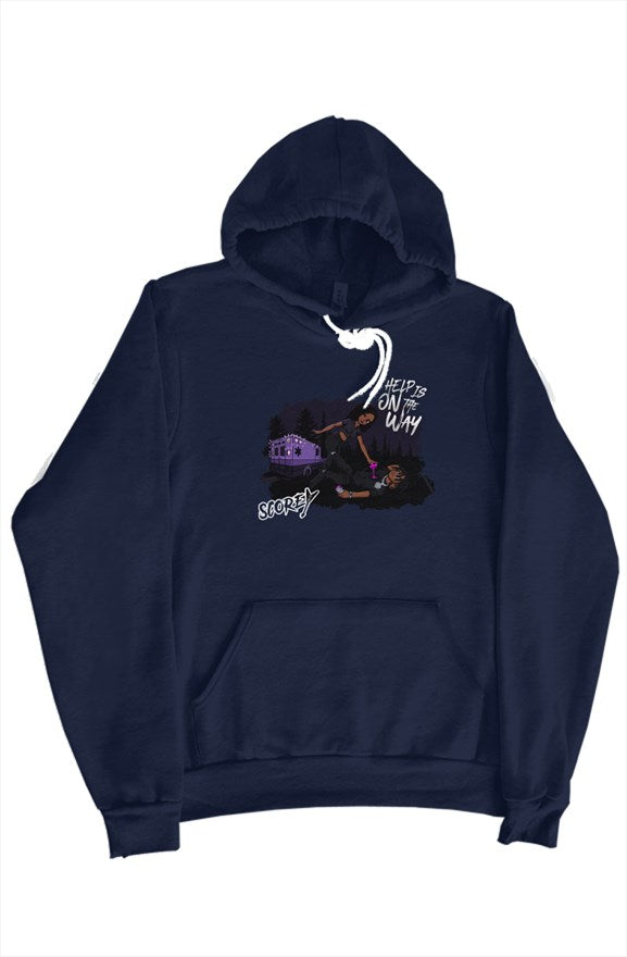 Help Is On The Way - Graphic Hoodie (Navy)