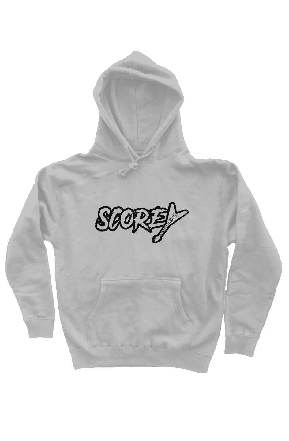 Scorey Light Grey Pullover Hoodie Black Lettering