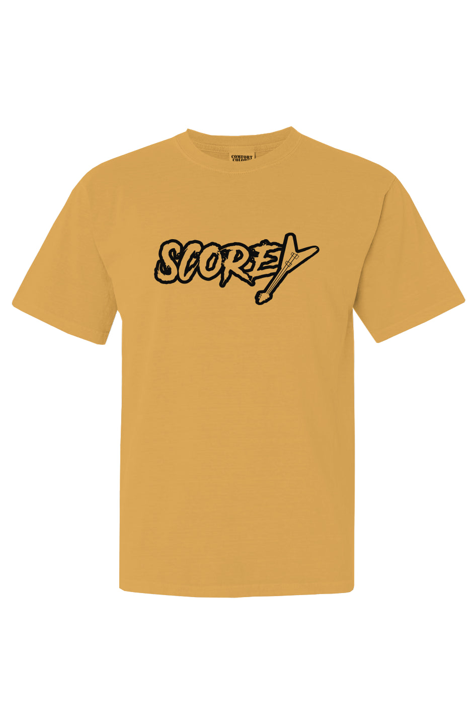 Scorey Logo Shirt Mustard/Black Lettering