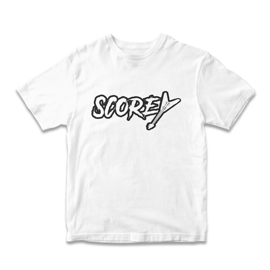 Scorey Logo Shirt White/Black Lettering
